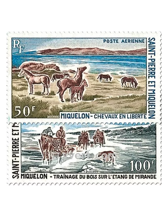 n° 44/45 -  Timbre Saint-Pierre et Miquelon Poste aérienne