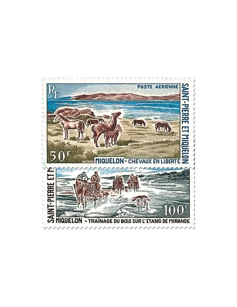 n° 44/45 -  Timbre Saint-Pierre et Miquelon Poste aérienne