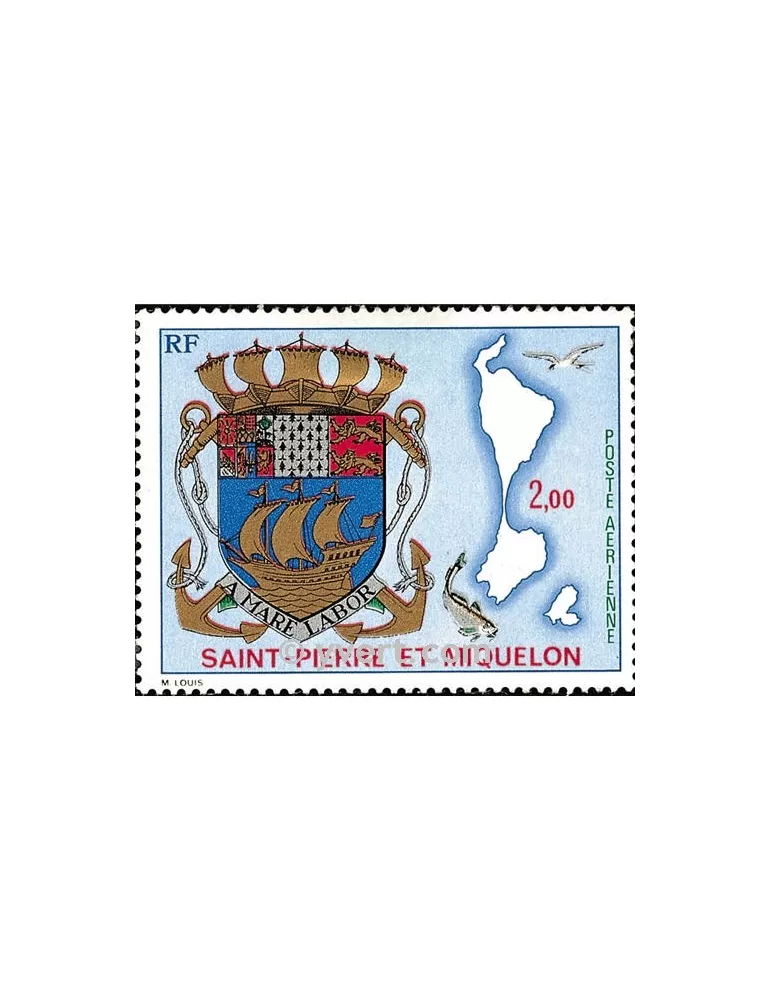 n° 58 -  Timbre Saint-Pierre et Miquelon Poste aérienne
