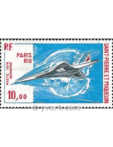 n° 62 -  Timbre Saint-Pierre et Miquelon Poste aérienne