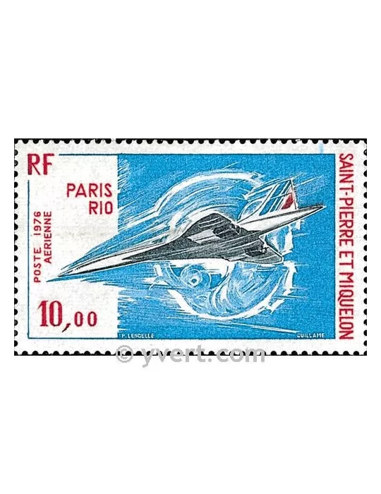 n° 62 -  Timbre Saint-Pierre et Miquelon Poste aérienne
