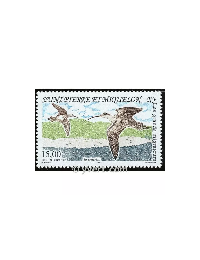 n° 75 -  Timbre Saint-Pierre et Miquelon Poste aérienne
