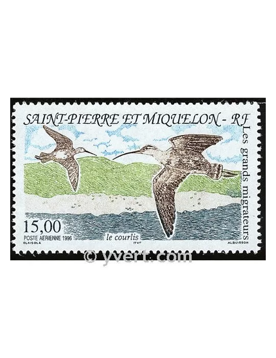 n° 75 -  Timbre Saint-Pierre et Miquelon Poste aérienne