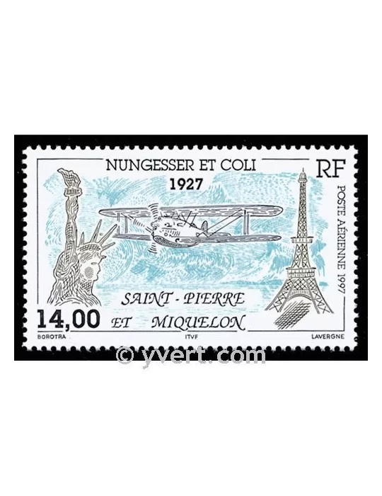 n° 77 -  Timbre Saint-Pierre et Miquelon Poste aérienne