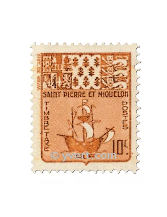 n° 67/76 -  Timbre Saint-Pierre et Miquelon Taxe