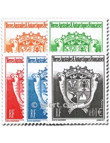 n° 322/326 -  Timbre TAAF Poste 2