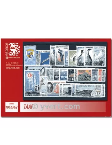 n° 2/21+PA2/7 -  Timbre TAAF Année complète (1956/63)