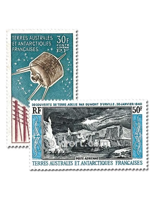 n° PA8/9 -  Timbre TAAF Année complète (1965)