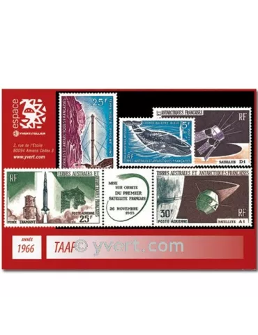n° 22+PA11A/13 -  Timbre TAAF Année complète (1966)