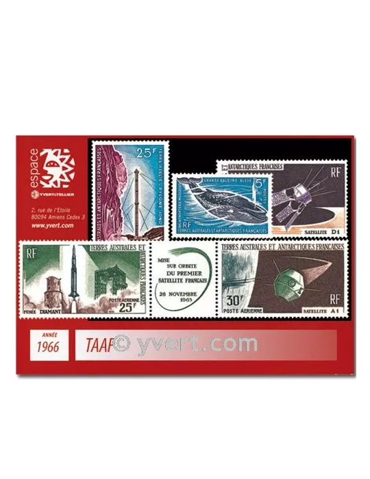 n° 22+PA11A/13 -  Timbre TAAF Année complète (1966)