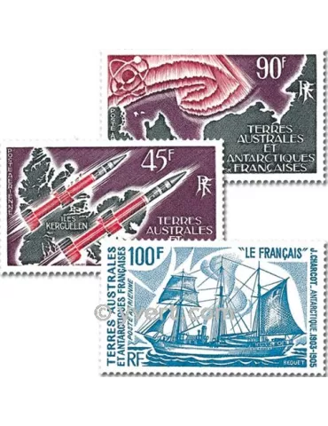 n° PA38/41 -  Timbre TAAF Année complète (1975)