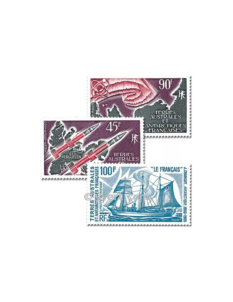 n° PA38/41 -  Timbre TAAF Année complète (1975)