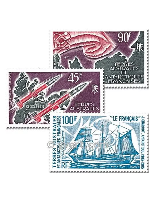 n° PA38/41 -  Timbre TAAF Année complète (1975)