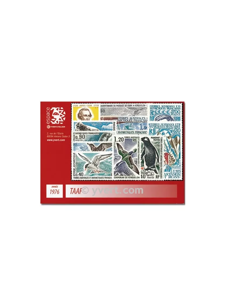 n° 55/63+PA43A/47 -  Timbre TAAF Année complète (1976)