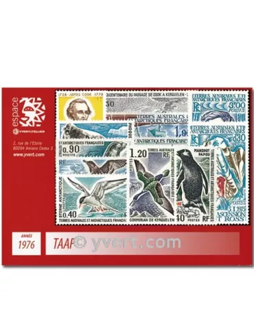 n° 55/63+PA43A/47 -  Timbre TAAF Année complète (1976) 2