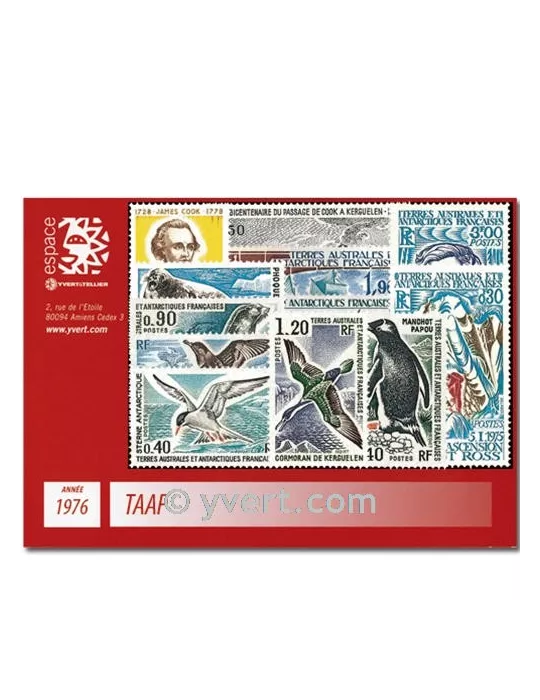 n° 55/63+PA43A/47 -  Timbre TAAF Année complète (1976)