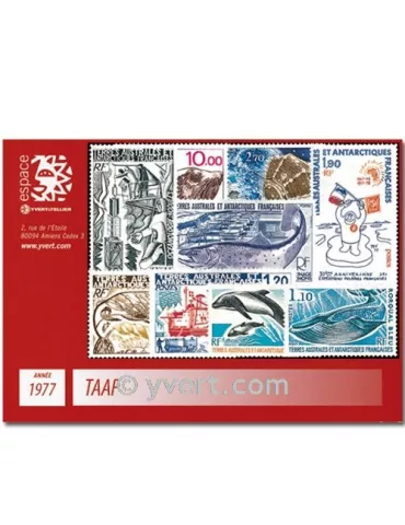 n° 64/73+PA48/50 -  Timbre TAAF Année complète (1977) 2
