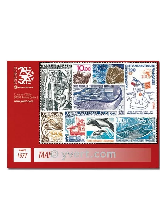 n° 64/73+PA48/50 -  Timbre TAAF Année complète (1977)