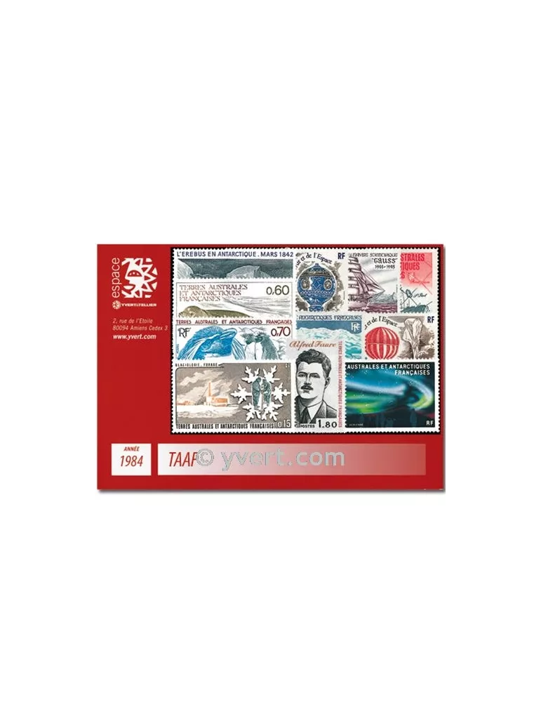 n° 102/108+PA79/85 -  Timbre TAAF Année complète (1984)