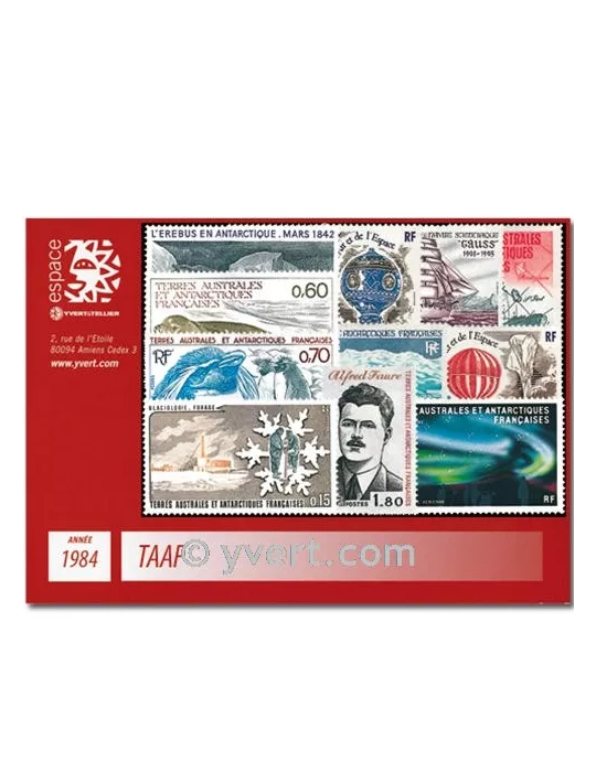 n° 102/108+PA79/85 -  Timbre TAAF Année complète (1984)
