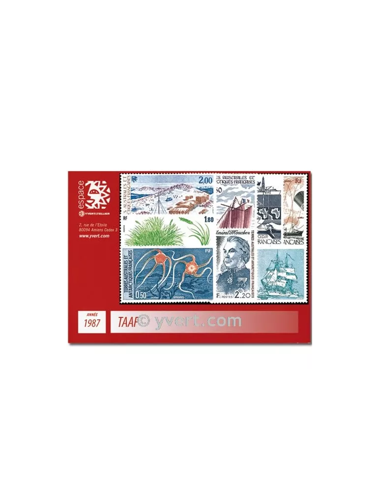 n° 122/129+PA97/99 -  Timbre TAAF Année complète (1987)