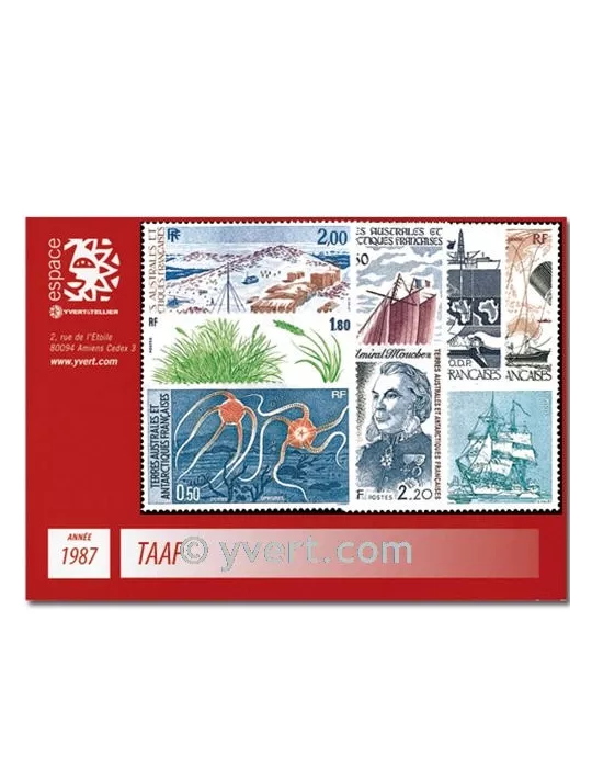 n° 122/129+PA97/99 -  Timbre TAAF Année complète (1987)