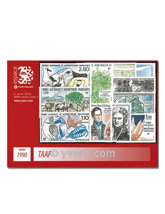 n° 148/154+PA110/14 -  Timbre TAAF Année complète (1990)
