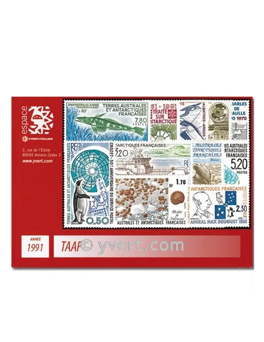 n° 155/162+PA115/18 -  Timbre TAAF Année complète (1991)