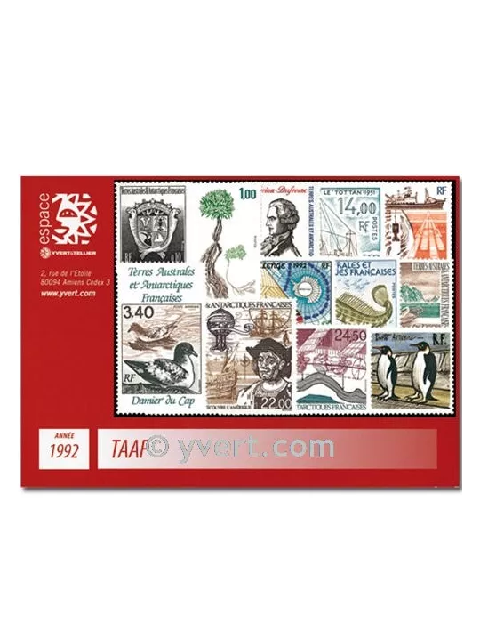 n° 163/170+PA120A/24 -  Timbre TAAF Année complète (1992)
