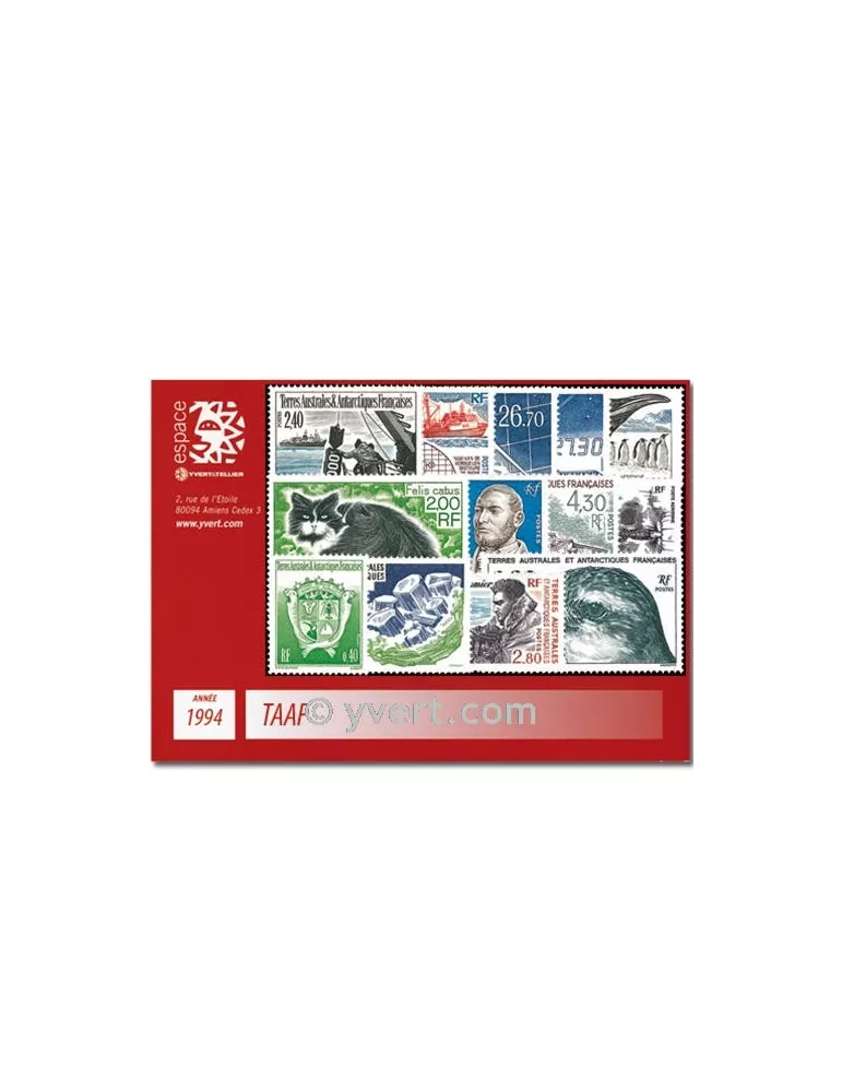 n° 184/193+PA129/33 -  Timbre TAAF Année complète (1994)