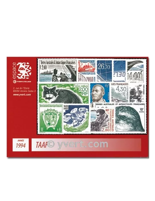 n° 184/193+PA129/33 -  Timbre TAAF Année complète (1994)
