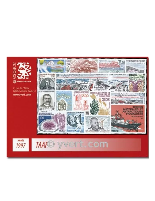 n° 213/225+PA141/45 -  Timbre TAAF Année complète (1997)