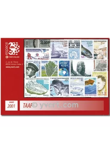 n° 287/321 -  Timbre TAAF Année complète (2001)