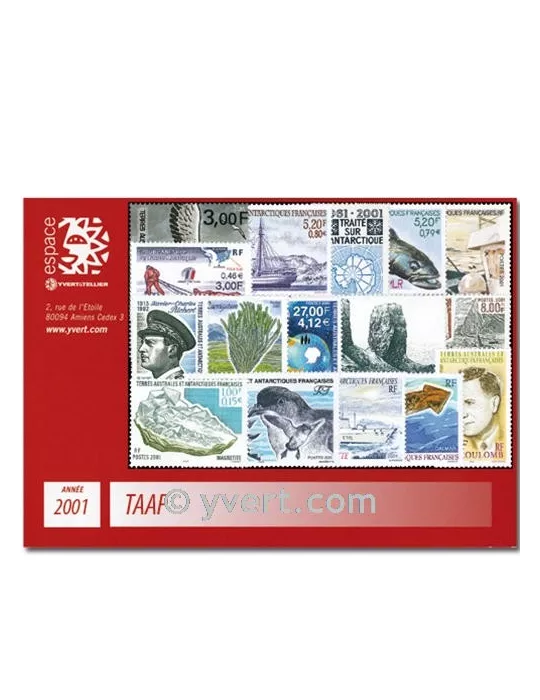 n° 287/321 -  Timbre TAAF Année complète (2001)
