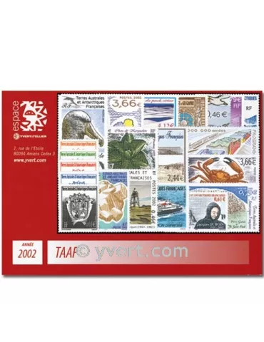 n° 322/348 -  Timbre TAAF Année complète (2002)