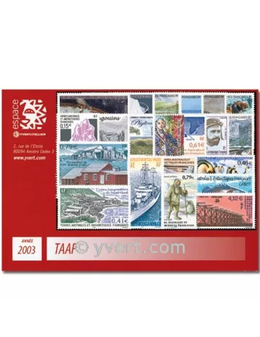 n° 349/383 -  Timbre TAAF Année complète (2003)