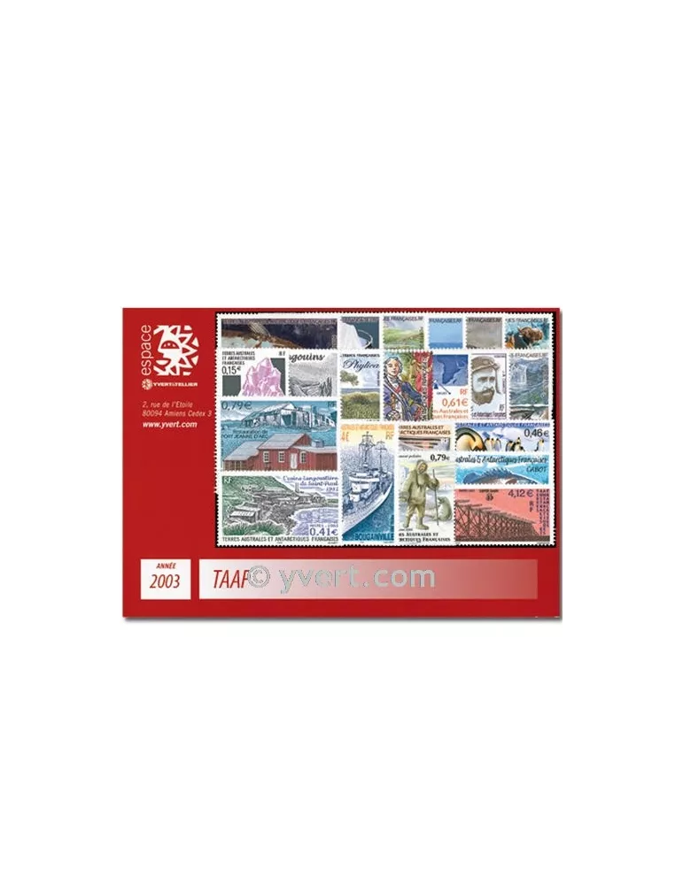 n° 349/383 -  Timbre TAAF Année complète (2003)