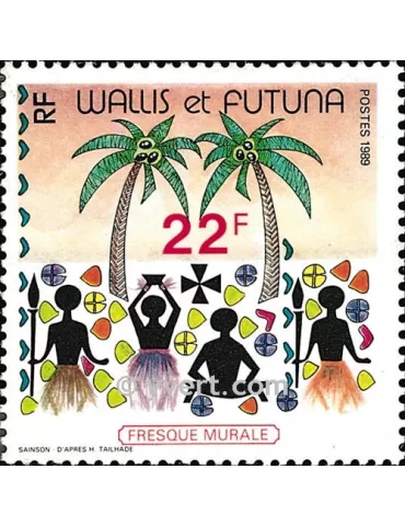 n° 388 -  Timbre Wallis et Futuna Poste 2