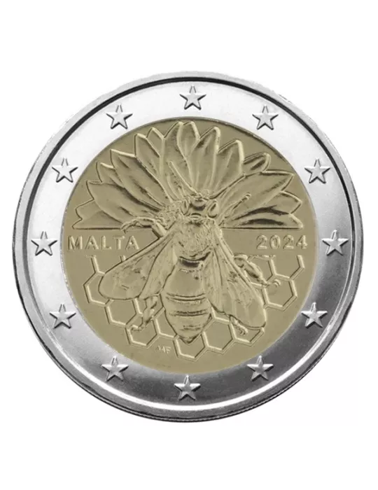 BU : 2 EURO COMMEMORATIVE 2024 : MALTE (L´abeille Maltaise)