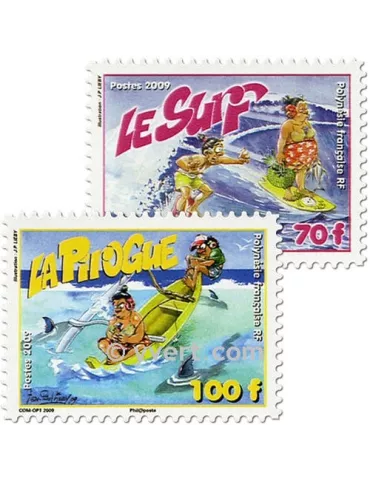 n° 876/877 -  Timbre Polynésie Poste 2