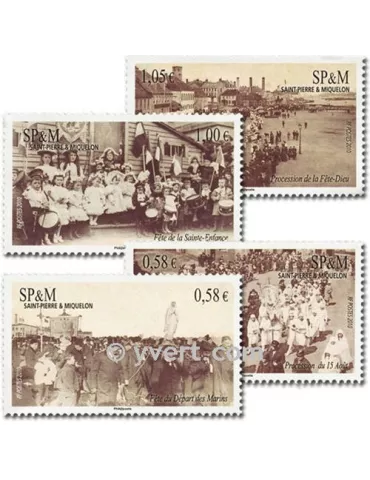 n° 986/989 (BF 15) -  Timbre Saint-Pierre et Miquelon Poste 2