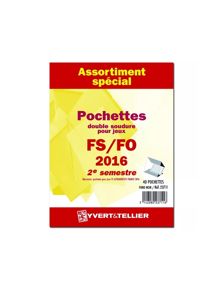 Assortiment de pochettes (double soudure) : 2016-2e semestre