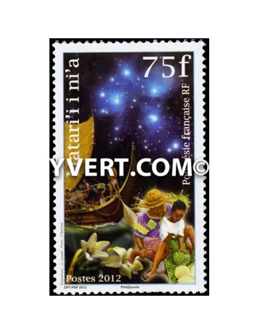 n° 1011 -  Timbre Polynésie Poste 2