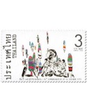 n° 3746 - Timbre THAILANDE Poste