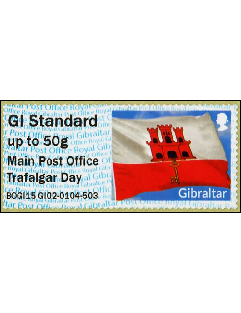 n° 9 - Timbre GIBRALTAR Timbres de distributeurs