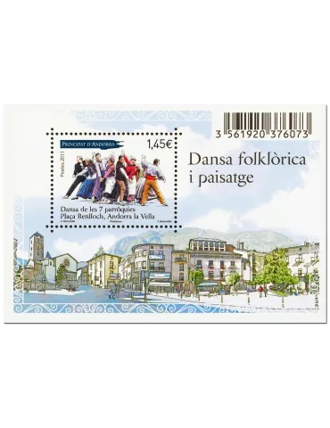 n° 4 -  Timbre Andorre Bloc et feuillets