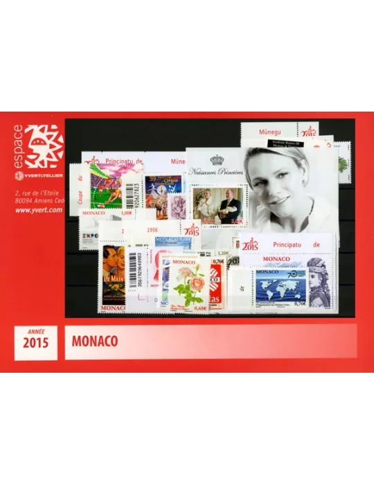 n° 2952/F3008 - Timbre Monaco Année complète (2015)