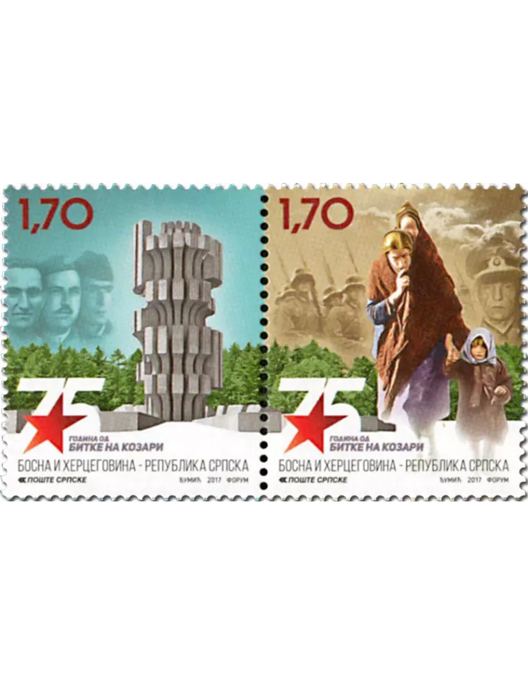 n° 665/666 - Timbre REPUBLIQUE SERBE (DE BOSNIE) Poste