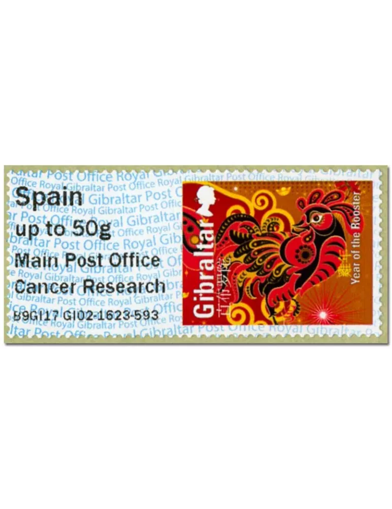 n° 44 - Timbre GIBRALTAR Timbres de distributeurs