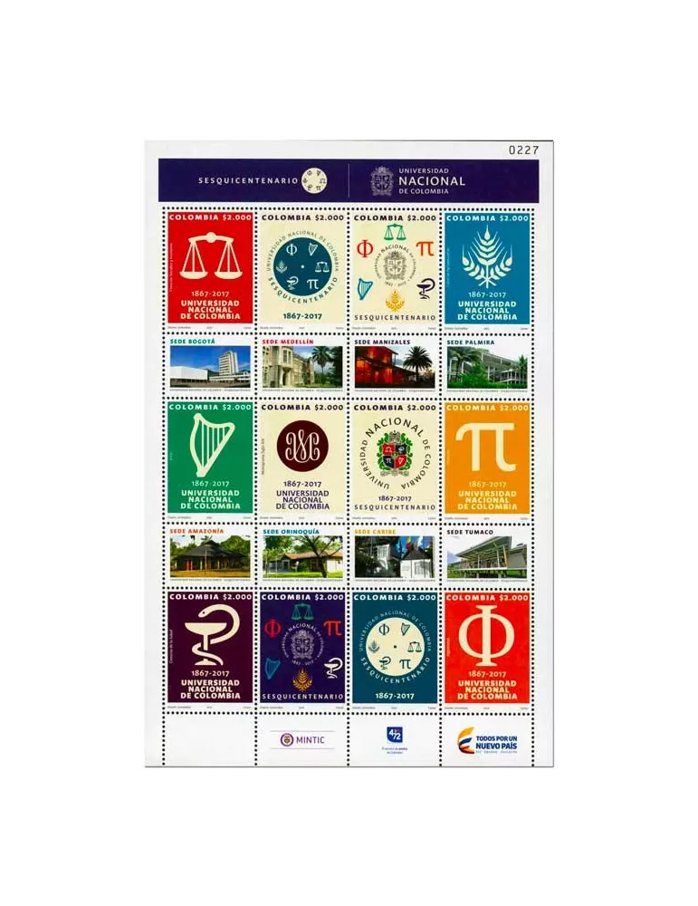 n° 1831 - Timbre COLOMBIE Poste